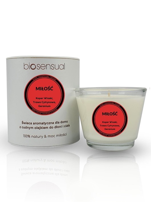 świece zapachowe Świeca do masażu i aromaterapii MIŁOŚĆ 80g