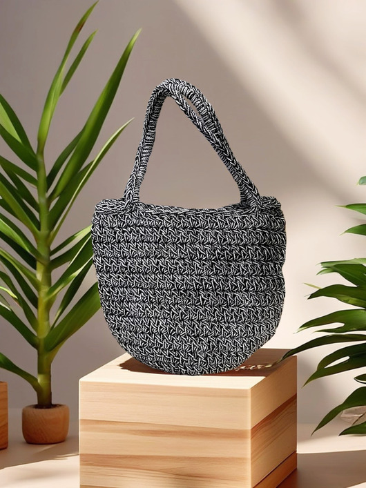 torby na ramię Torba shopperka ze sznurka na szydełku TS024