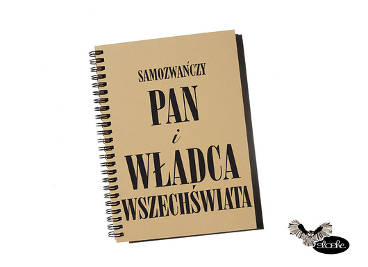 notatniki i albumy Pan i władca  ...,  z ekologicznego papieru