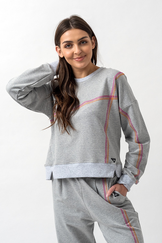bluza bez kaptura damska Bluza damska"MEGAN" szara