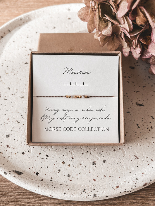 bransoletki z kamieni naturalnych Bransoletka dla Mamy Morse Code Collection
