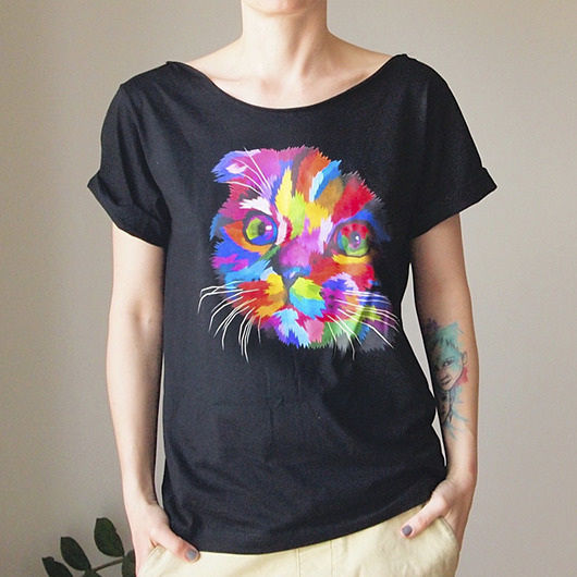 S-XXL Kotek łepekczarny Oversize ONE MUG A DAY