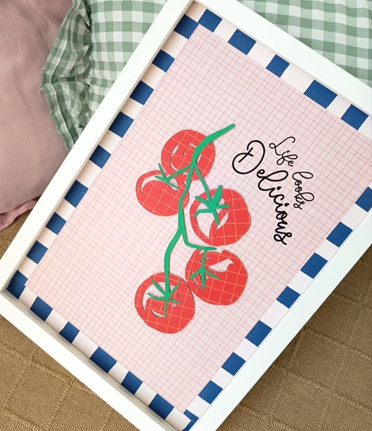 grafiki i ilustracje Papierowa przestrzenna ilustracja "Life looks delicious"