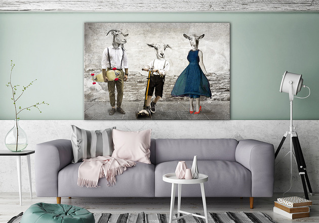 Obraz na płótnie -KOZY 120x80 LUdesign gallery
