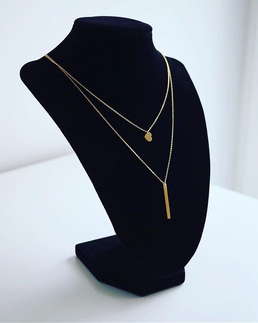 Podwójny naszyjnik z serduszkiem pr.925 VENA Jewellery