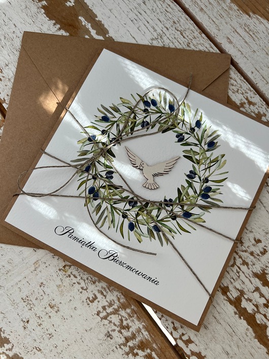 kartki scrapbooking Pamiątka bierzmowania - kartka na bierzmowanie z życzeniami