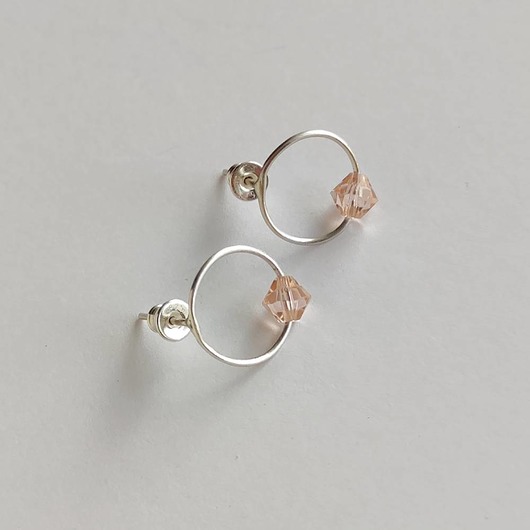 kolczyki z kamieniami Kolczyki OKRĄG