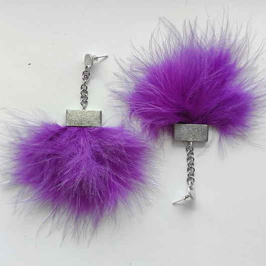 kolczyki z piórami PIÓRKO kolczyki