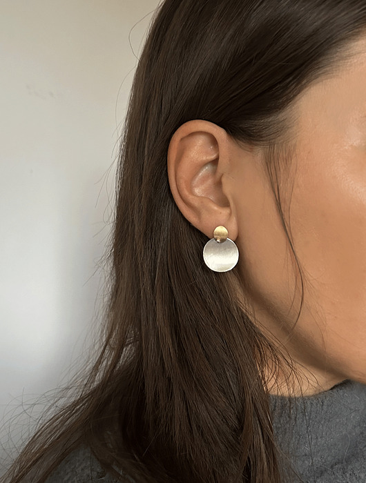 kolczyki srebrne Kolczyki PLATES G2, srebro 925, 24K złoto