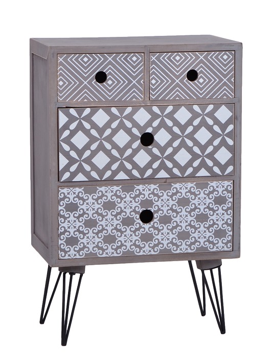 Komoda Beige Art, drewniana, 4 szuflady, 62 cm Home Design
