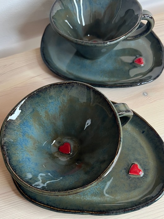 kubki Zestaw filiżanka z podstawkiem