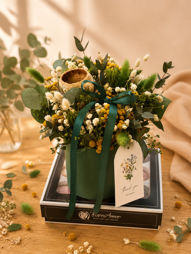 kwietniki Flowerbox suszki zieleń