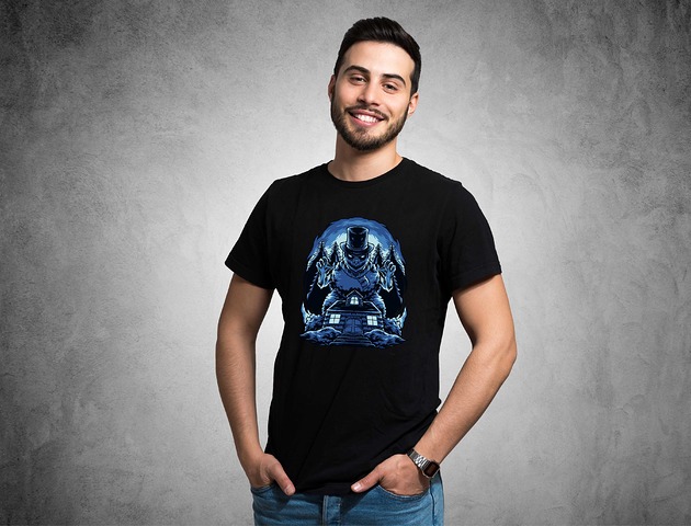 t-shirty męskie Koszulka organiczna z nadrukiem Snow man