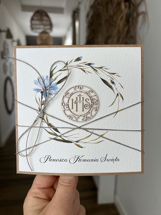 kartki na komunię Najpiękniejsza ręcznie robiona kartka komunijna