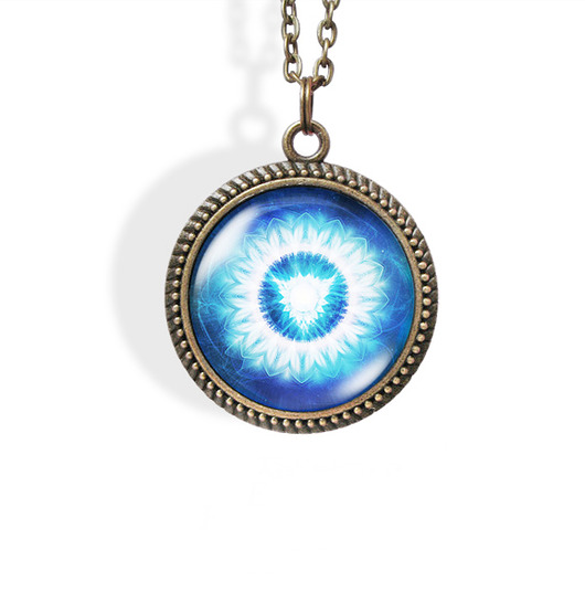 wisiory Medalion, talizman - Czakra Gardła - brąz