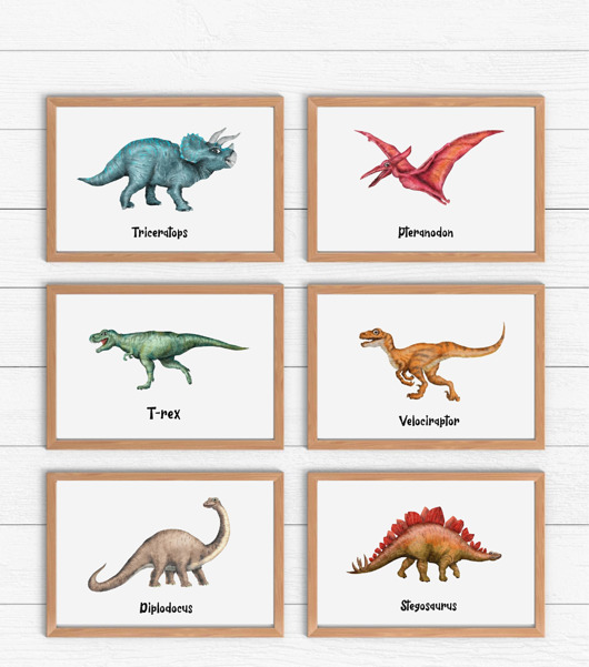 obrazy i plakaty do pokoju dziecięcego PLAKATY POKOJU DZIECKA dinozaury