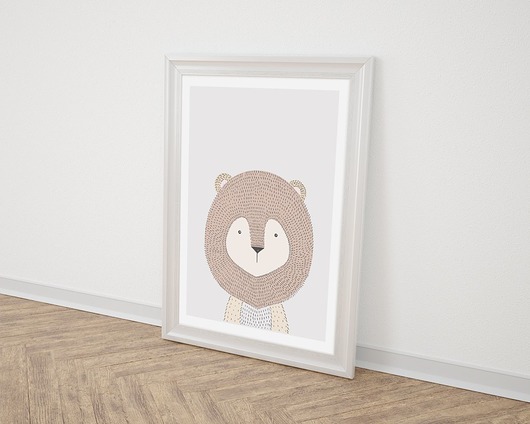 Lew plakat  50x70 cm / A3 / A4 Miss Rabbit Mr Fox