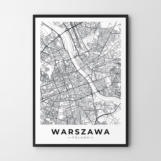 plakaty Plakat Mapa Warszawy