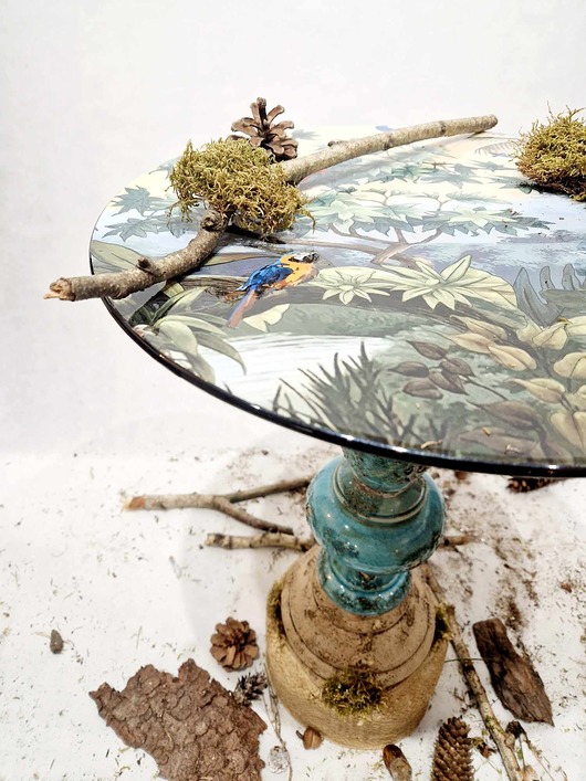 stoliki kawowe STOLIK TROPIKALNY NA CERAMICZNEJ PODSTAWIE CERABLE NR. 2