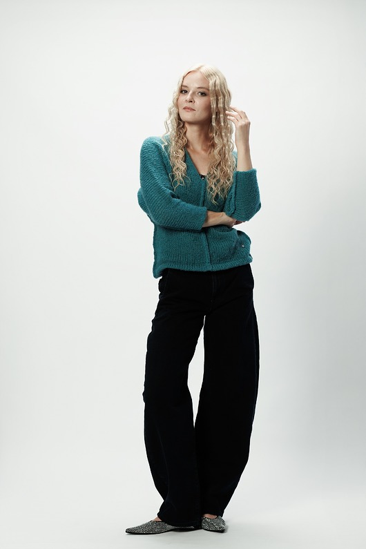 swetry damskie  Alpaka sweter Liliana - morski