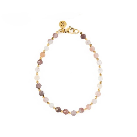 bransoletki z kamieni naturalnych Bransoletka z kamieniami kobiecej intuicji - Wersja Złota