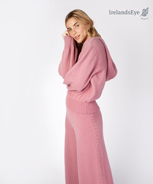 bluza z kapturem damska Dzianinowa krótka bluza z kapturem