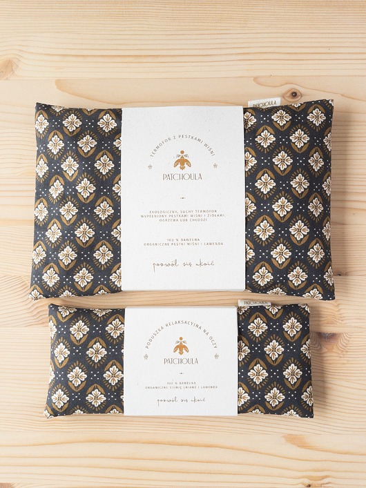 akcesoria do jogi Naturalny duet - poduszka relaksacyjna na oczy i termofor z pestkami wiśni