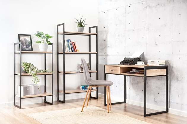 Biurko Orinoko dąb sonoma metal czarny Lelu Design