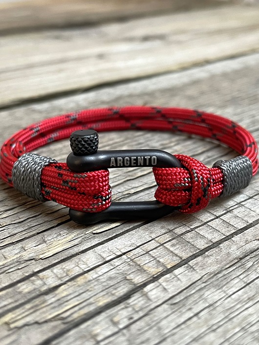 biżuteria męska Bransoletka szekla męska paracord  Argento