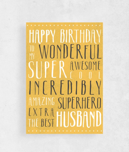 Kartka urodzinowa dla męża| A5 |Happy birthday.. wejustlikeprints