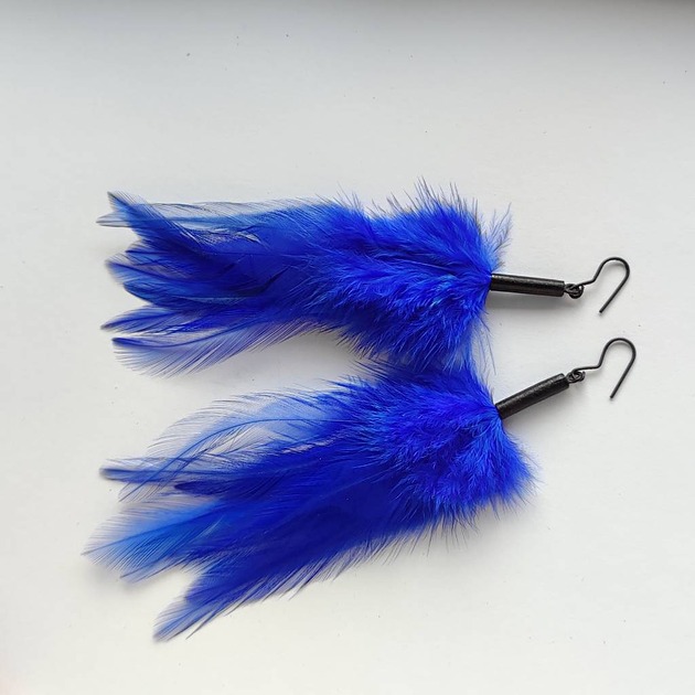 kolczyki z piórami PIÓRKO kolczyki