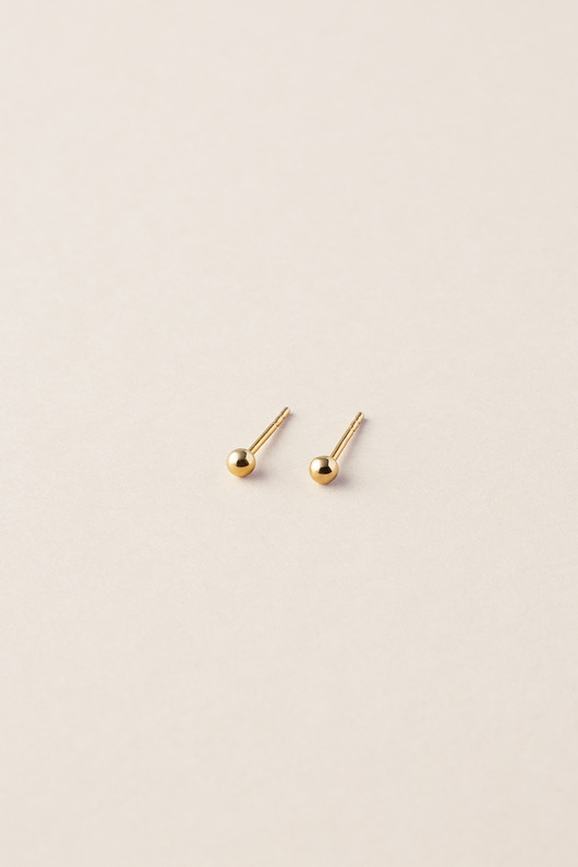 kolczyki pozłacane KULKA / kolczyki / pozłacane srebro