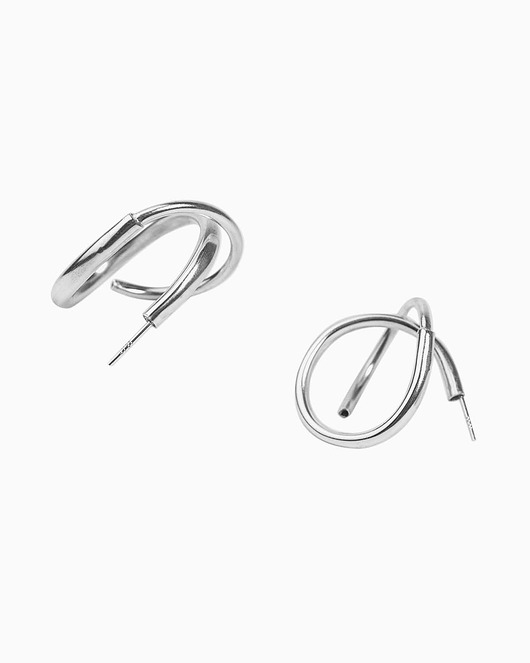 kolczyki srebrne Kolczyki ECLISS Double Hoops -SILVER