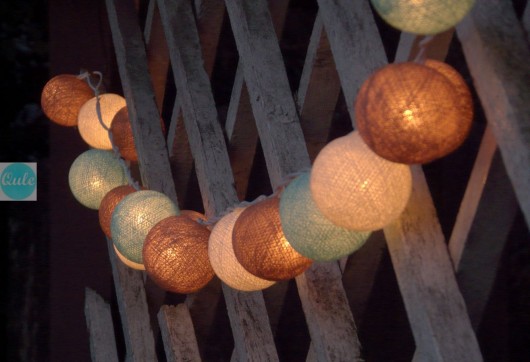 Qule Lampki Cotton Ball Light Love Gray qule
