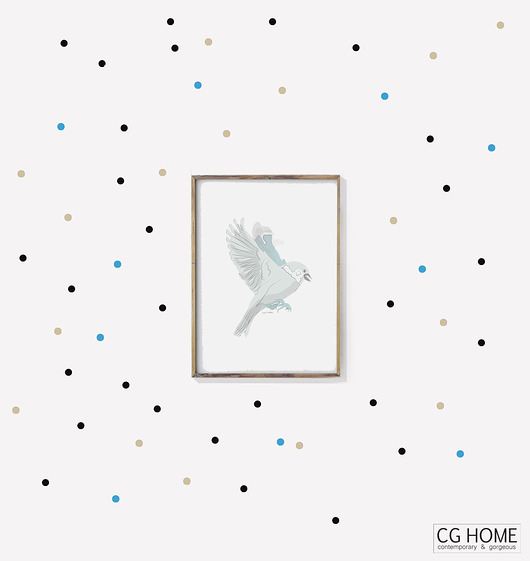kolorowe confetti małe KROPKI 300 naklejek Cghome