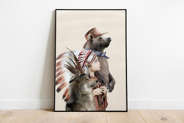 Przyjaciele, plakat dla dzieci Pas De LArt
