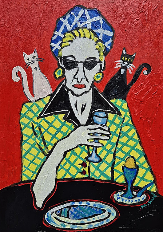 obrazy Obraz do salonu ona i dwa cienie