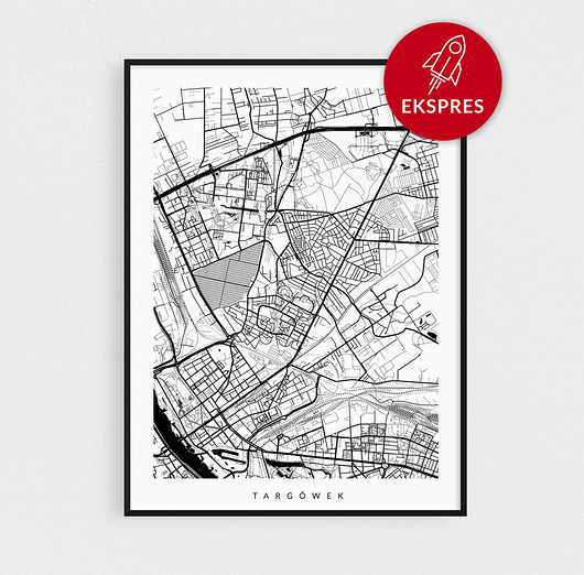 plakaty Plakat EKSPRES - Targówek - mapa dzielnicy