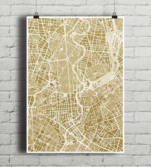 Berlin - plakat kartograficzny minimalmill