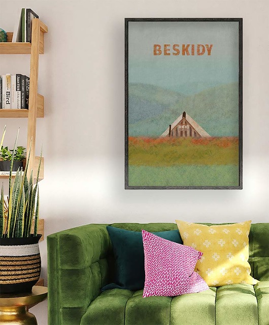 plakaty Beskidy - plakat 50x70 cm fine art, giclee
