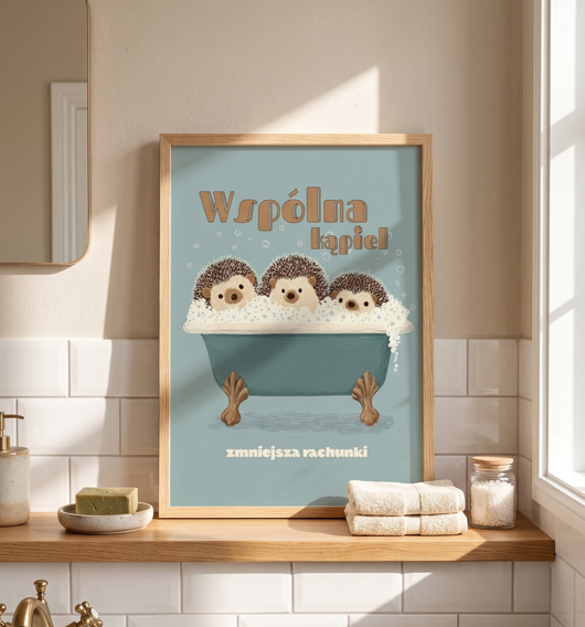 plakaty Plakat 30x40  łazienka wspólna kąpiel