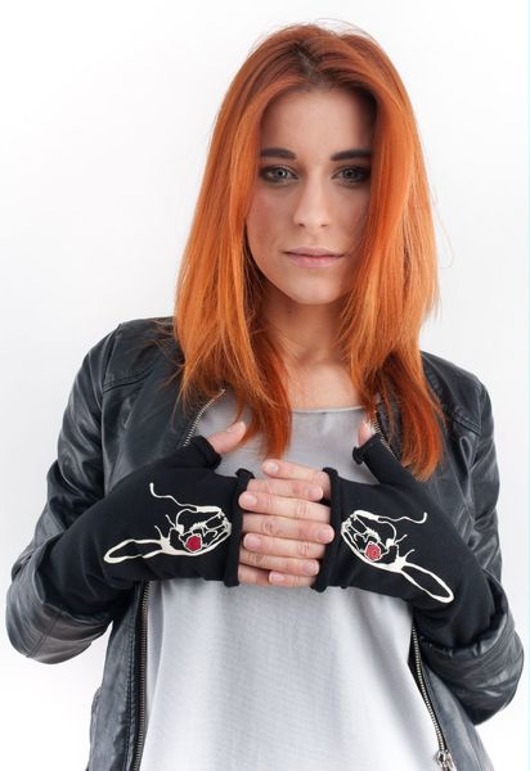 rękawiczki damskie Mitenki OJOdeCONEJO-bądź pod czujnym okiem ;)