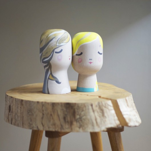 Figurki drewniane - Siostry KUBABA