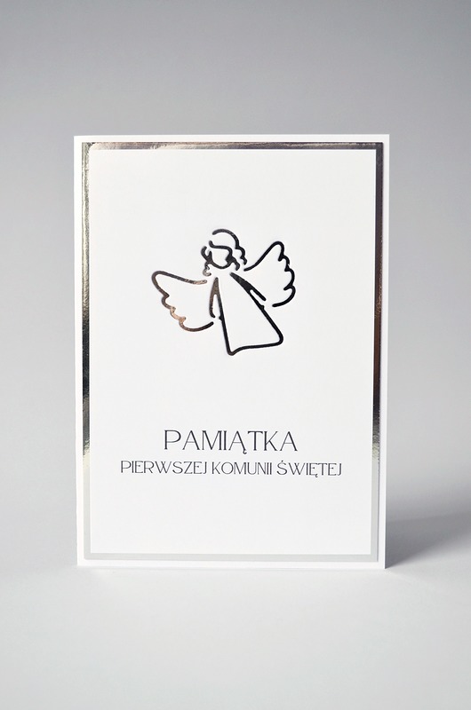 kartki scrapbooking Pamiątka Komunii: Elegancka Kartka Okolicznościowa