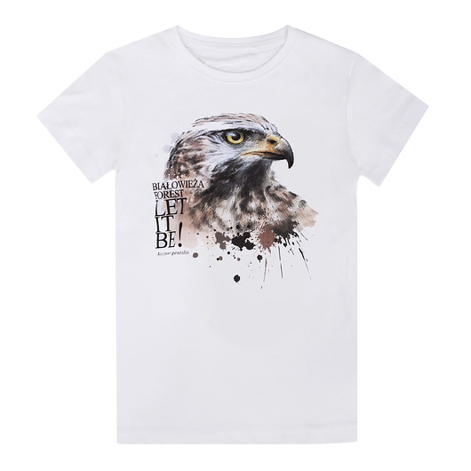 t-shirty dla chłopców T-shirt "BIAŁOWIEŻA FOREST" z JASTZRĘBIEM