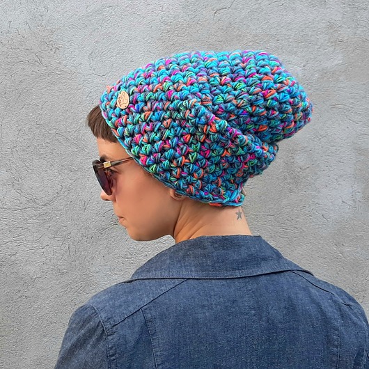 czapki damskie Czapka Hand Made No. 054 / beanie / szydło