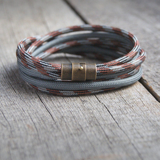 męska bransoletka :: hello sailor :: gray&brown kaktusia