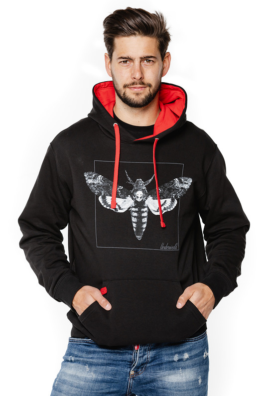 bluzy męskie Bluza kangurka UNDERWORLD unisex Night Butterfly