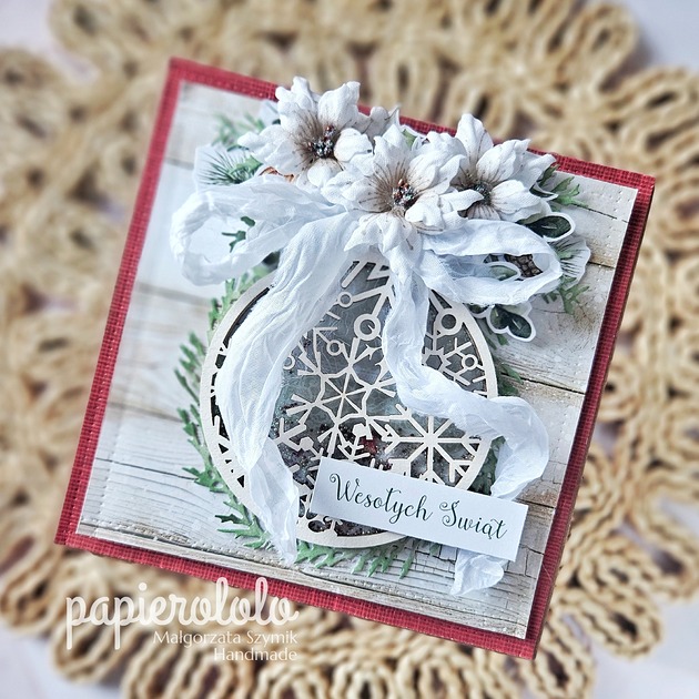 kartki świąteczne Kartka z shakerem-bombką