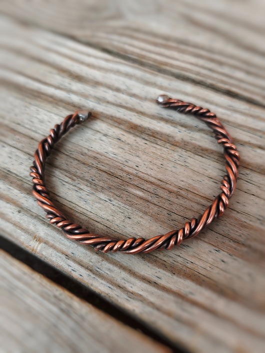 bransoletki - inne Miedziana bransoletka Splot Życia